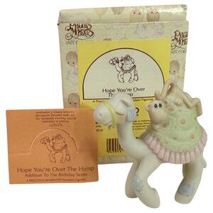 1993 Precious Moments Figurine Hope Youre Over The Hump Camel Monkey With Box